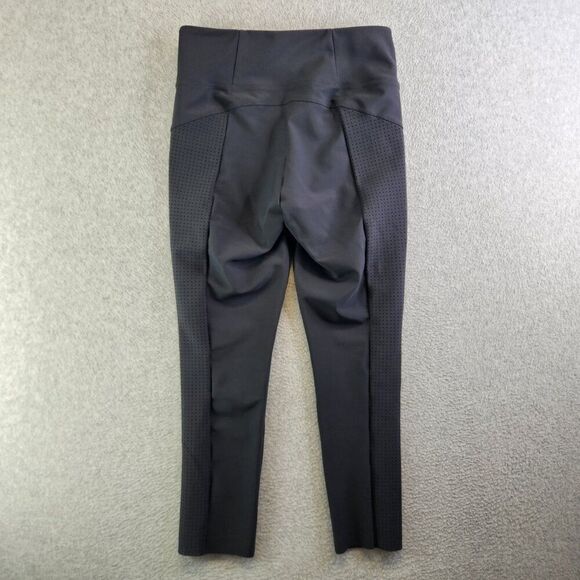 Athleta Pants Womens Small Black Stellar Crop Vented Perforated Side Panels - Picture 4 of 14